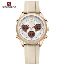 Cargar imagen en el visor de la galería, Naviforce Goma Doble Hora Dama Ref Nf5045T