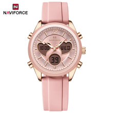 Cargar imagen en el visor de la galería, Naviforce Goma Doble Hora Dama Ref Nf5045T