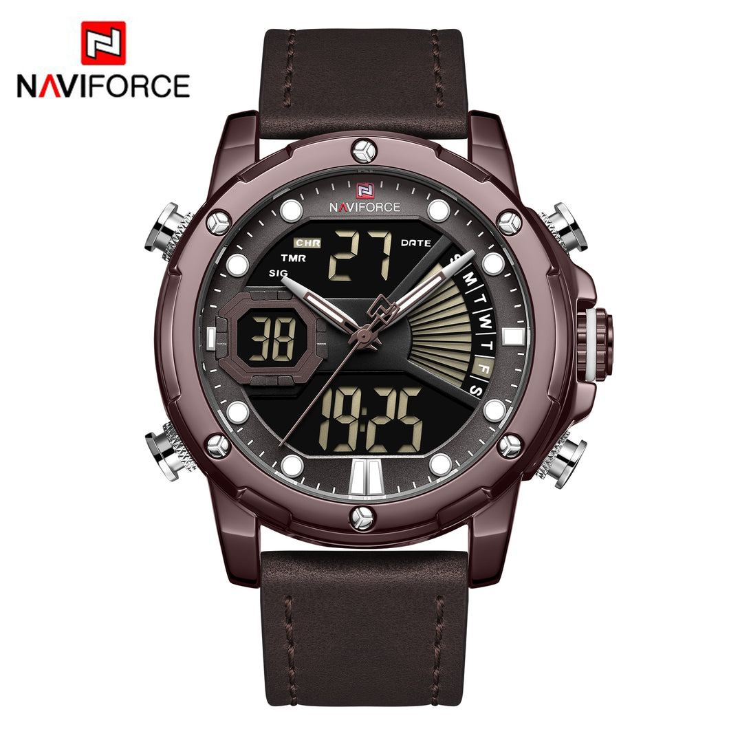 Naviforce Cuero Doble Hora Ref NF9172L