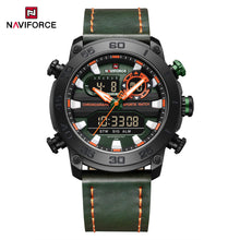 Cargar imagen en el visor de la galería, Naviforce Cuero Doble Hora Ref NF9235
