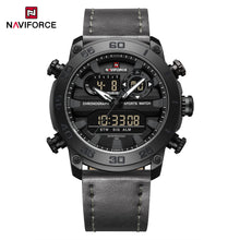 Cargar imagen en el visor de la galería, Naviforce Cuero Doble Hora Ref NF9235
