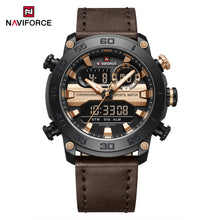 Cargar imagen en el visor de la galería, Naviforce Cuero Doble Hora Ref NF9235

