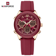 Cargar imagen en el visor de la galería, Naviforce Goma Doble Hora Dama Ref Nf5045T
