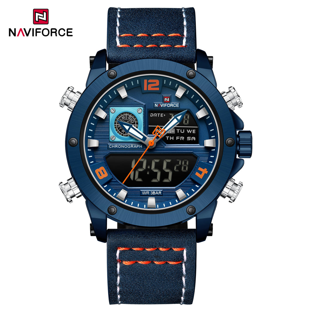 Naviforce Cuero Doble Hora Ref NF9236