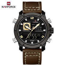 Cargar imagen en el visor de la galería, Naviforce Cuero Doble Hora Ref NF9236
